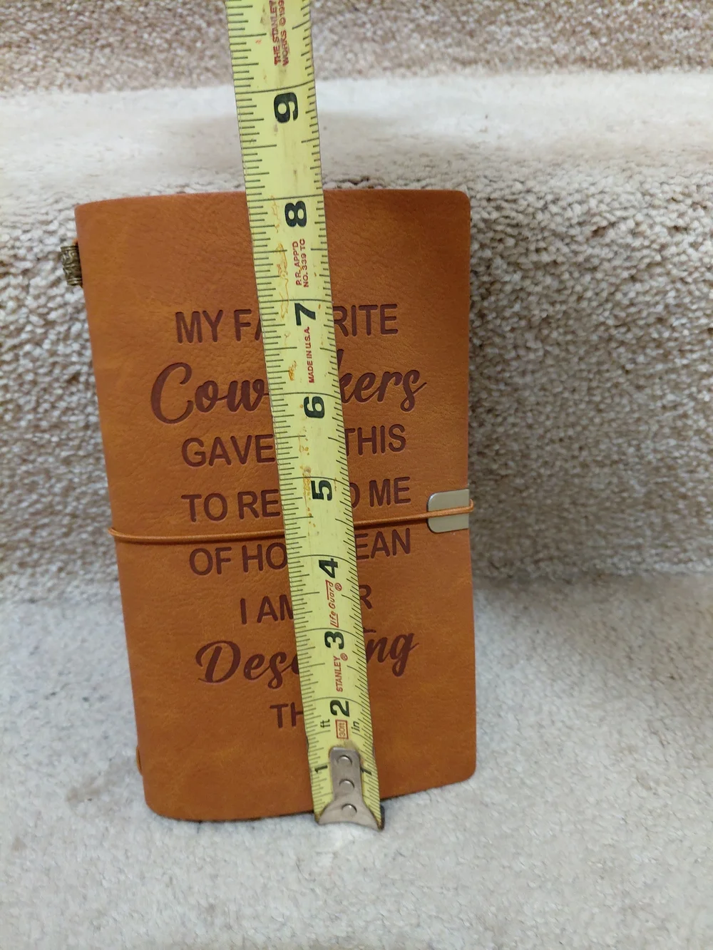 Leather Coworker Quote Notebook Stanley Tan NWOT
